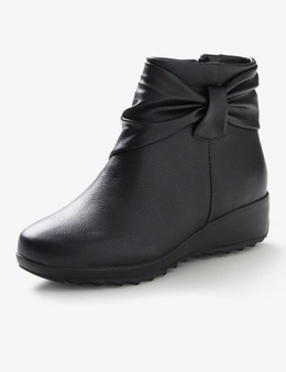 Riversoft Bree Bow Zip Wedge Boot